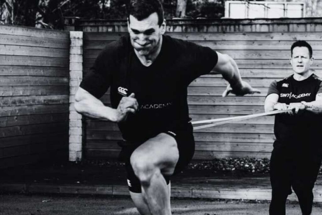 Sam Warburton sprinting.